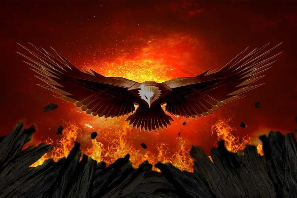 phoenix rising from the ashes