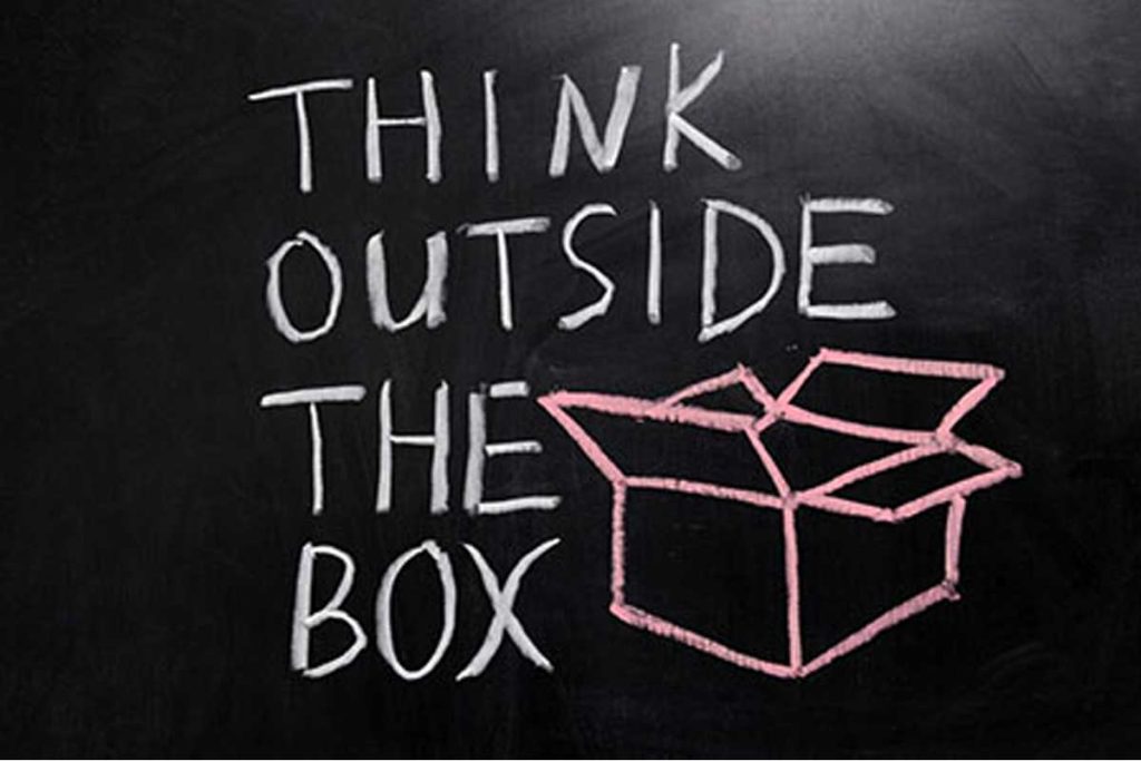 think outside the box sign